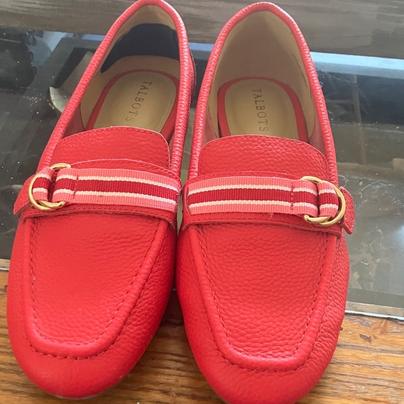 Talbots Pink Loafers with Gold Accent - Picture 1 of 8